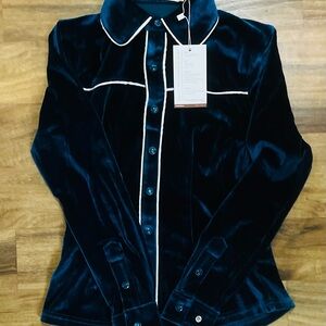 Ranch Dress’n Royal Blue Velvet Youth Performance Shirt BRAND NEW WITH TAGS